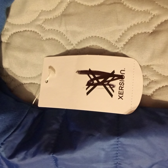 Xersion Racing Blue Drawstring Neck Sweatshirt - Picture 3 of 6